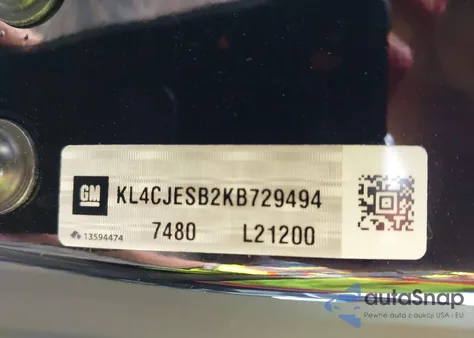 2019 Buick Encore Awd Preferred z USA, uszkodzony, nr VIN KL4CJESB2KB729494